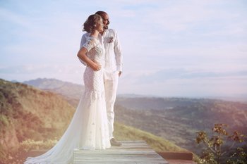 Novios en su boda de South Florida
