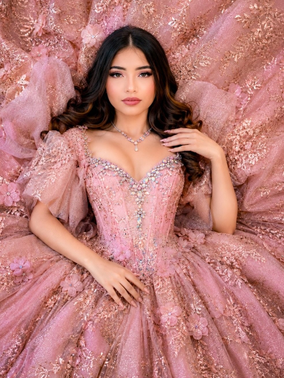 Sweet 16 in embellished gown — Sweet Sixteen portrait in West Palm Beach