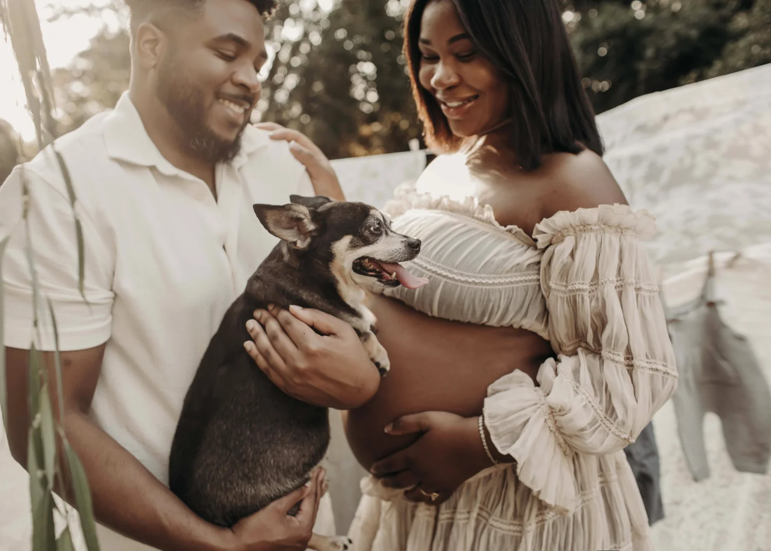 Maternity photography session in South Florida at sunset