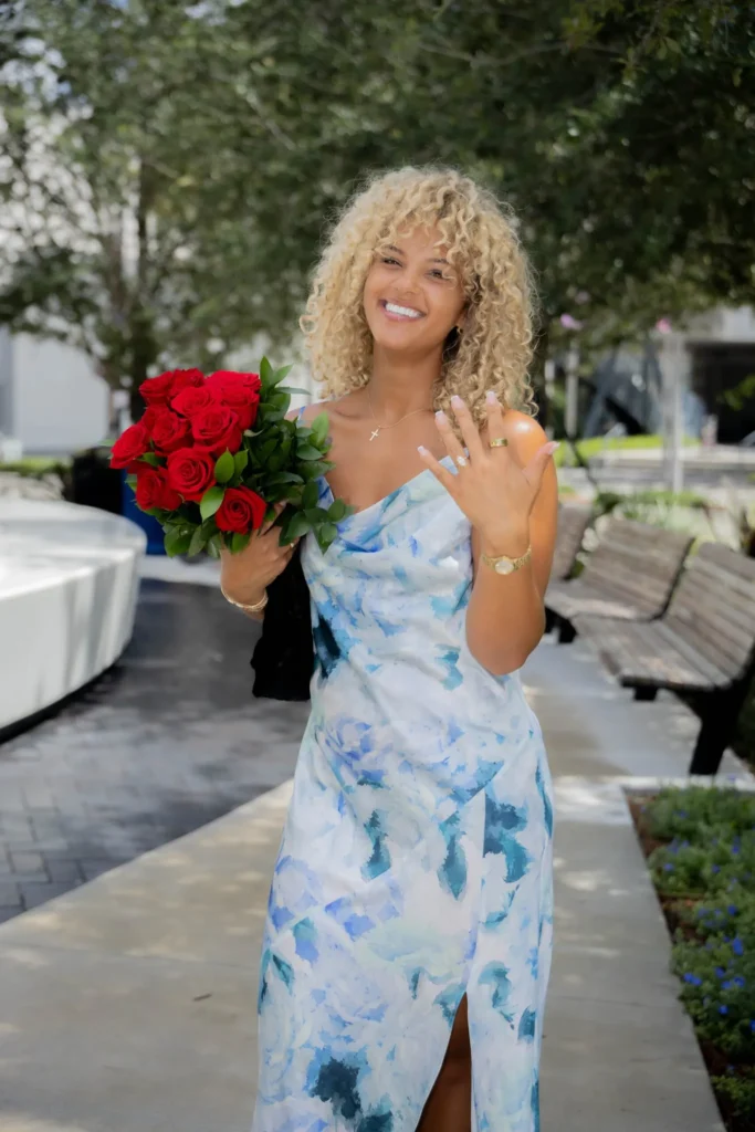 Engaged couple golden hour photos South Florida by The Love Pics